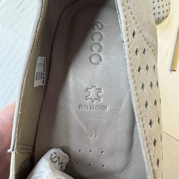 ECCO Felicia Women’s Summer Slip On Shoes Gray Perforated NEW EU41 US10-10.5 - Picture 6 of 11
